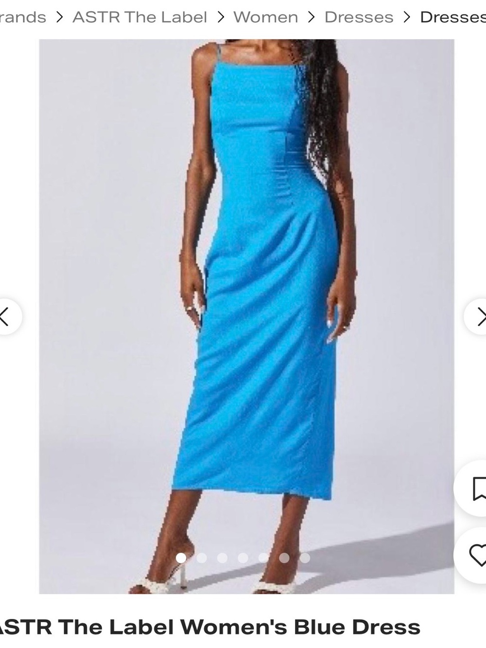 Astr The Label Open Back Maxi Dress In Bright Blue size small